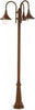 Palo-Da-Esterno-H230Cm-Lampara-Alluminio-E-Termoplastica-Ruggine-3-Luci-E27