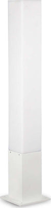 Palo-Da-Esterno-Quadrato-Moderno-Edo-Alluminio-Materie-Plastiche-Bianco-Gx53