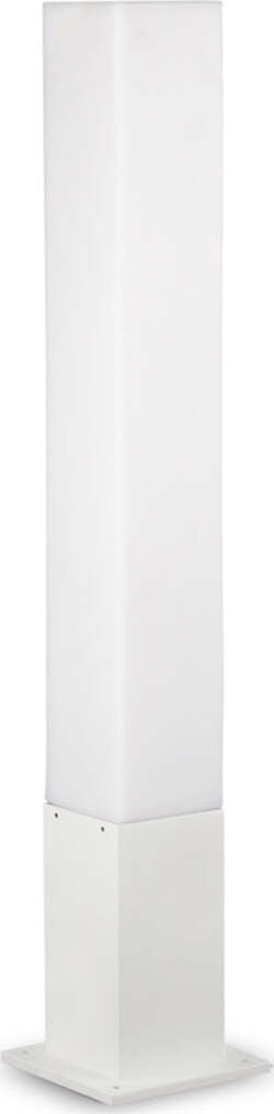 Palo-Da-Esterno-Quadrato-Moderno-Edo-Alluminio-Materie-Plastiche-Bianco-Gx53