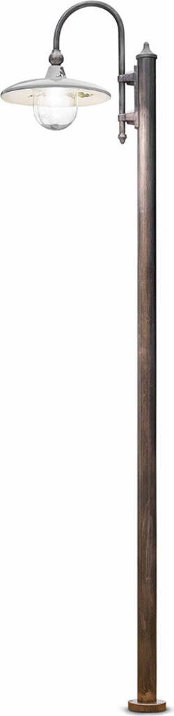 Palo-Esterno-Classico-Campobasso-Metallo-E-Ceramica-Nero-Sfumato-Rame-1-Luce-E27