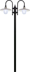 Palo-Esterno-Classico-Campobasso-Metallo-E-Ceramica-Nero-Sfumato-Rame-2-Luci-E27