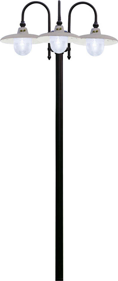 Palo-Esterno-Classico-Campobasso-Metallo-E-Ceramica-Nero-Sfumato-Rame-3-Luci-E27