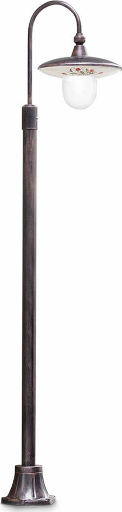 Palo-Esterno-Classico-Latina-Metallo-Ceramica-Nero-Sfumato-Rame-1-Luce-E27