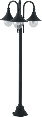 Palo Pavia Nero 3Xe27 Ip44 190X56Cm Illuminazione/Illuminazione per esterni/Luci per sentieri Led Mall Home - Napoli, Commerciovirtuoso.it