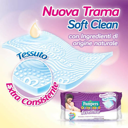 Pampers Sensitive Salviettine 3024 Pezzi Salviette Baby Igienizzanti Con Sistema Igienizzante - Ideale Per Neonati, Bambini, Adulti Prima infanzia/Cambio del pannolino/Salviettine e accessori/Salviette detergenti Sanitaria Gioia del Bimbo - Villa San Giovanni, Commerciovirtuoso.it