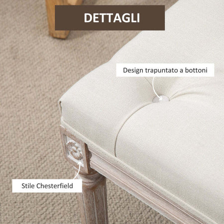 Panca-baule-ingresso-camera-da-letto-elegante-imbottita-pouf-tessuto-negozio-fondoletto-con-Rivestimento-Effetto-Lino-e-Gambe-in-Legno,-80x40x41cm,-Beige-F838-160V01CWA