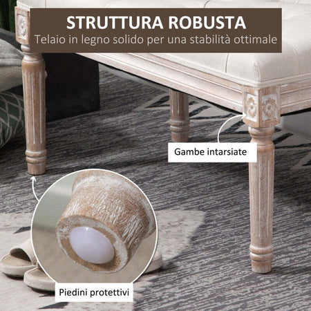 Panca-baule-ingresso-camera-da-letto-elegante-imbottita-pouf-tessuto-negozio-fondoletto-con-Rivestimento-Effetto-Lino-e-Gambe-in-Legno,-80x40x41cm,-Beige-F838-160V01CWA
