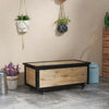 Panca-Contenitore-da-121L-con-4-Rotelle-e-Maniglie-in-Legno-e-Acciaio,-100x50x43cm,-Colore-Legno-84G-322V00ND