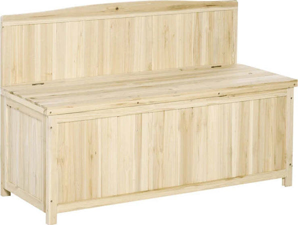Panca-Contenitore-da-Esterno-in-Legno-di-Abete-Naturale-con-Schienale-per-Giardino-e-Terrazza,-115x45x75cm-84B-460