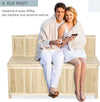 Panca-Contenitore-da-Esterno-in-Legno-di-Abete-Naturale-con-Schienale-per-Giardino-e-Terrazza,-115x45x75cm-84B-460