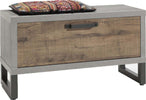 Panca da ingresso stile Industrial grigio e rovere mobile da interno h 50 cm Casa e cucina/Organizzazione interni/Contenitori ceste e cestini/Scatole e bauli/Bauli Decor Space - Altamura, Commerciovirtuoso.it