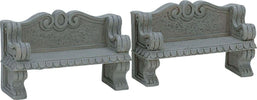 Panca in pietra, accessori per villaggio di Natale, set di 2 pezzi Casa e cucina/Decorazioni per interni/Addobbi e decorazioni per ricorrenze/Decorazioni natalizie/Oggettistica MagiediNatale.it - Altamura, Commerciovirtuoso.it