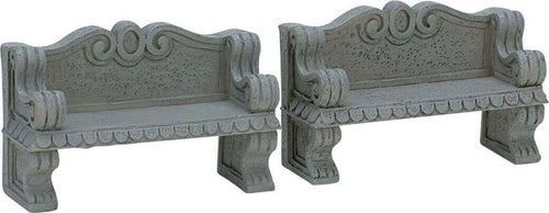 Panca in pietra, accessori per villaggio di Natale, set di 2 pezzi Casa e cucina/Decorazioni per interni/Addobbi e decorazioni per ricorrenze/Decorazioni natalizie/Oggettistica MagiediNatale.it - Altamura, Commerciovirtuoso.it