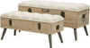 Panca-in-tessuto-con-contenitore-in-legno-gambe-in-ferro-per-interni-set-da-2