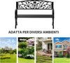 Panca-Panchina-da-Giardino-Esterno-Metallo,-Ghisa-127-×-60-×-85cm-Nero-84B-009