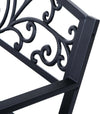 Panca-Panchina-da-Giardino-Esterno-Metallo,-Ghisa-127-×-60-×-85cm-Nero-84B-009