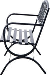 Panca-Panchina-da-Giardino-Esterno-Metallo,-Ghisa-127-×-60-×-85cm-Nero-84B-009
