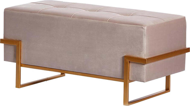 Panca Pouf rettangolare seduta in velluto arredamento moderno h 45 Casa e cucina/Arredamento/Soggiorno/Poltrone e sedie/Poltrone Decor Space - Altamura, Commerciovirtuoso.it