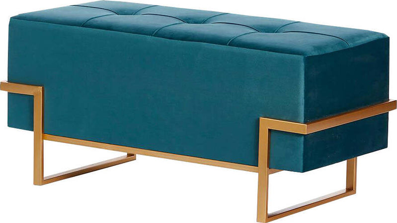 Panca Pouf rettangolare seduta in velluto arredamento moderno h 45 Casa e cucina/Arredamento/Soggiorno/Poltrone e sedie/Poltrone Decor Space - Altamura, Commerciovirtuoso.it