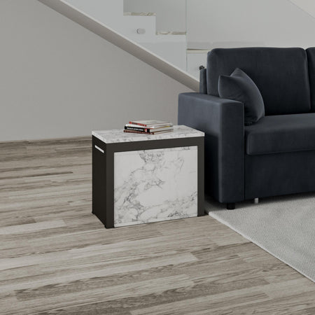 Panca "Napoli" allungabile in legno con telaio antracite per sala da pranzo