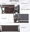 Panchina-a-Dondolo-da-Giardino-2-Posti-in-Rattan-e-Acciaio-con-Tasche-Laterali,-122x75x88cm-Marrone-e-Nero-867-076