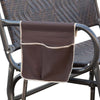 Panchina-a-Dondolo-da-Giardino-2-Posti-in-Rattan-e-Acciaio-con-Tasche-Laterali,-122x75x88cm-Marrone-e-Nero-867-076