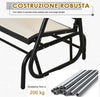 Panchina-a-Dondolo-da-Giardino-a-2-Posti-in-Metallo-e-Tessuto-Traspirante,-120x70x85cm,-Beige-84A-076CW