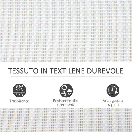 Panchina-a-Dondolo-da-Giardino-a-3-Posti-in-Metallo-e-Tessuto-a-Rete-Traspirante,-147x75x85cm,-Beige-84B-531CW
