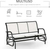 Panchina-a-Dondolo-da-Giardino-a-3-Posti-in-Metallo-e-Tessuto-a-Rete-Traspirante,-147x75x85cm,-Beige-84B-531CW
