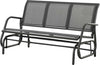 Panchina-a-Dondolo-da-Giardino-a-3-Posti-in-Metallo-e-Tessuto-a-Rete-Traspirante,-147x75x85cm,-Grigio-84B-531GY