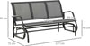 Panchina-a-Dondolo-da-Giardino-a-3-Posti-in-Metallo-e-Tessuto-a-Rete-Traspirante,-147x75x85cm,-Grigio-84B-531GY