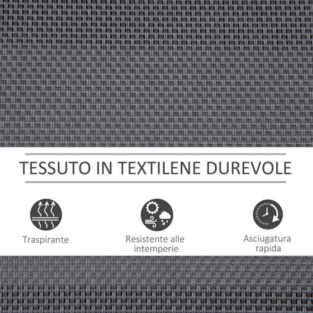 Panchina-a-Dondolo-da-Giardino-a-3-Posti-in-Metallo-e-Tessuto-a-Rete-Traspirante,-147x75x85cm,-Grigio-84B-531GY