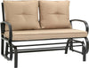 Panchina-a-Dondolo-da-Giardino-per-2-Persone-con-Cuscini-per-Seduta-e-Schienale,-122x70x87cm,-Khaki-84B-840