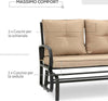 Panchina-a-Dondolo-da-Giardino-per-2-Persone-con-Cuscini-per-Seduta-e-Schienale,-122x70x87cm,-Khaki-84B-840