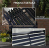 Panchina-da-Esterno-in-Alluminio-a-2-Posti-a-Doghe,-123x67x79cm,-Nero-84G-206V00BK