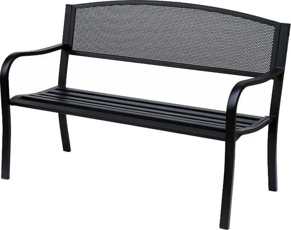Panchina-da-Esterno-Panca-da-Giardino-Max-240kg-Metallo-127-×-60-×-85cm-Nero-84B-182BK