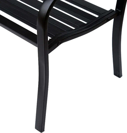 Panchina-da-Esterno-Panca-da-Giardino-Max-240kg-Metallo-127-×-60-×-85cm-Nero-84B-182BK