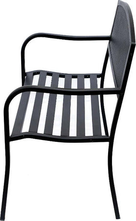 Panchina-da-Esterno-Panca-da-Giardino-Max-240kg-Metallo-127-×-60-×-85cm-Nero-84B-182BK