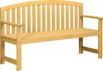 Panchina-da-Giardino-2-Posti-con-Seduta-e-Schienale-a-Doghe,-in-Legno-di-Abete,-143x51x85-cm-84B-634V00OG