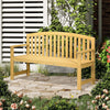Panchina-da-Giardino-2-Posti-con-Seduta-e-Schienale-a-Doghe,-in-Legno-di-Abete,-143x51x85-cm-84B-634V00OG