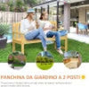 Panchina-da-Giardino-2-Posti-con-Seduta-e-Schienale-a-Doghe,-in-Legno-di-Abete,-143x51x85-cm-84B-634V00OG