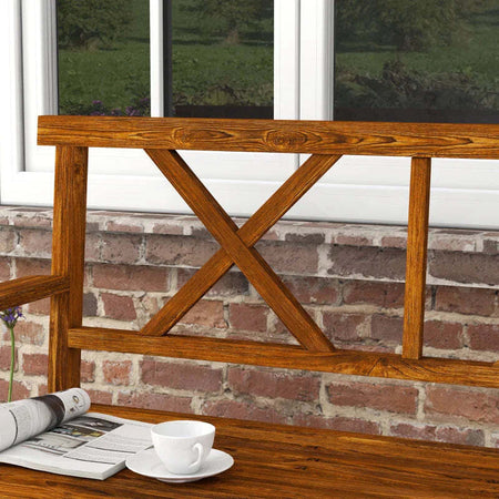 Panchina-da-Giardino-2-Posti-in-Legno-con-Ripiano-e-Braccioli,-125x58x88cm,-Legno-84G-429V00TN