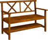 Panchina-da-Giardino-2-Posti-in-Legno-con-Ripiano-e-Braccioli,-125x58x88cm,-Legno-84G-429V00TN