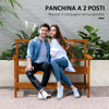 Panchina-da-Giardino-2-Posti-in-Legno-con-Ripiano-e-Braccioli,-125x58x88cm,-Legno-84G-429V00TN