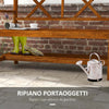 Panchina-da-Giardino-2-Posti-in-Legno-con-Ripiano-e-Braccioli,-125x58x88cm,-Legno-84G-429V00TN