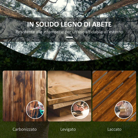 Panchina-da-Giardino-2-Posti-in-Legno-con-Ripiano-e-Braccioli,-125x58x88cm,-Legno-84G-429V00TN
