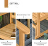 Panchina-da-Giardino-a-Dondolo-da-2-Posti-con-Braccioli-in-Legno-di-Abete,-132x51x95.5cm,-Colore-Legno-84B-529