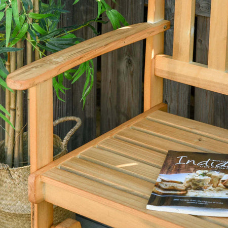 Panchina-da-Giardino-a-Dondolo-da-2-Posti-con-Braccioli-in-Legno-di-Abete,-132x51x95.5cm,-Colore-Legno-84B-529