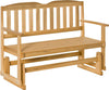 Panchina-da-Giardino-a-Dondolo-da-2-Posti-con-Braccioli-in-Legno-di-Abete,-132x51x95.5cm,-Colore-Legno-84B-529