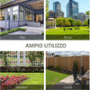 Panchina-da-Giardino-in-Acciaio-a-2-Posti-con-Schienale-Alto-e-Braccioli,-128x62.5x81.5-cm,-Nero-84B-749V01